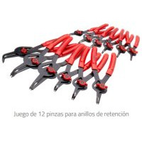 Pinza Anillos De Retencion Candado Desmontable Juego .038"-.090" X 0°-45°-90° Mango Plastico Urrea